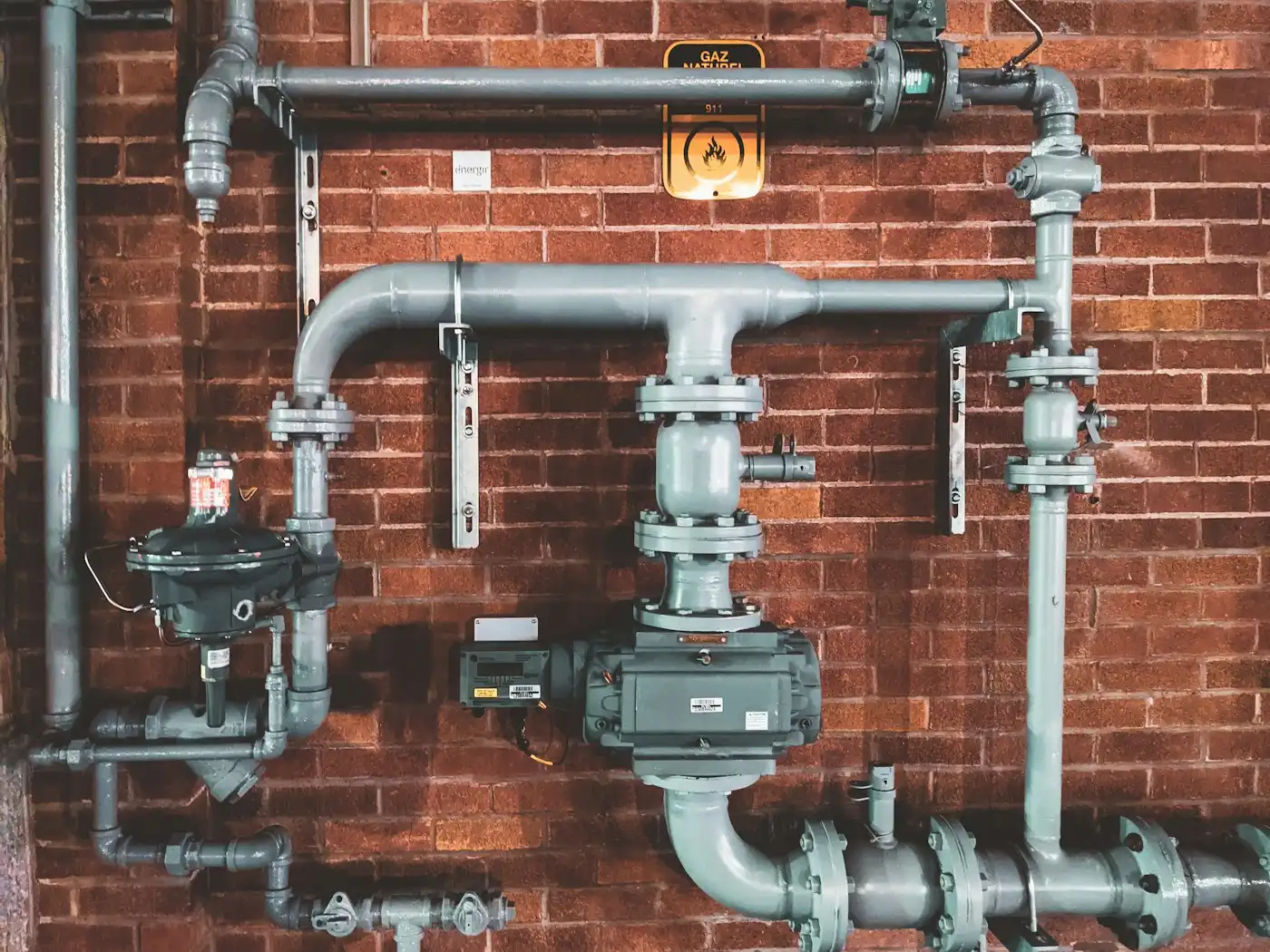 Black and grey steel pipes