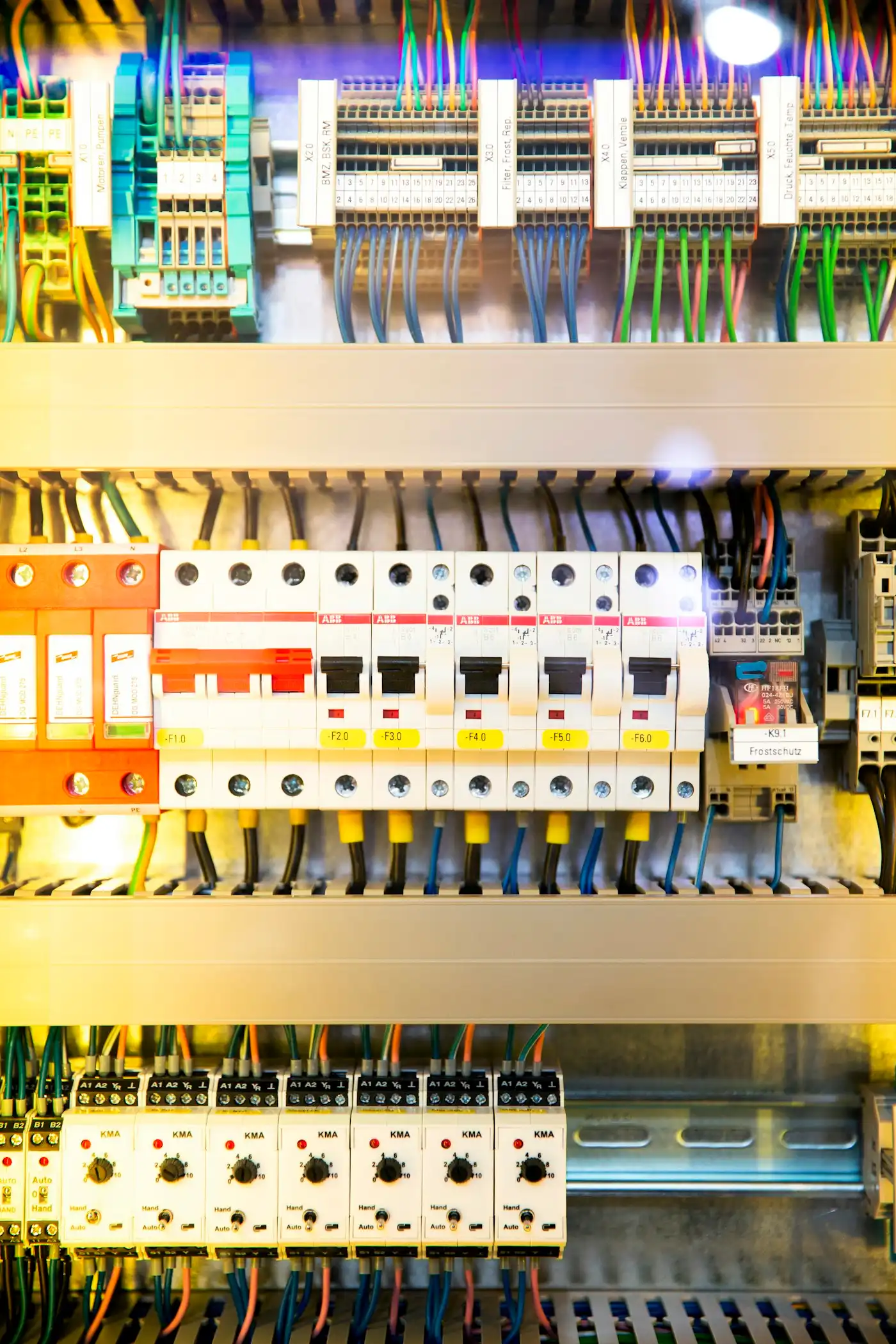 Electrical panel with circuit breakers